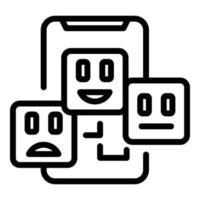 Agent scheme phone icon, outline style vector