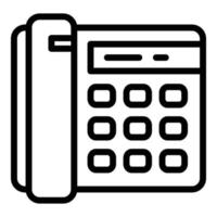 24 hours call support icon, outline style vector