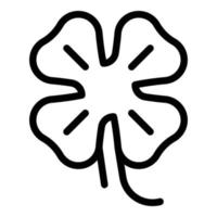 Clover icon, outline style vector