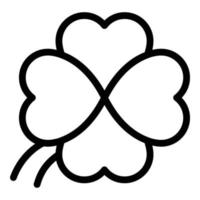 Clover plant icon, outline style vector