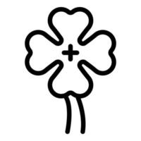 Clover shape icon, outline style vector