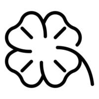 Clover celebration icon, outline style vector