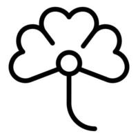 Clover nature icon, outline style vector