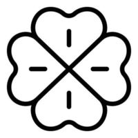 Clover botanic icon, outline style vector