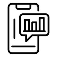 Smartphone consumption icon, outline style vector