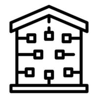 Smart house consumption icon, outline style vector