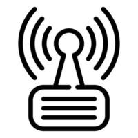 Radio consumption icon, outline style vector