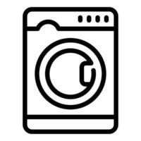 Wash machine consumption icon, outline style vector