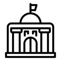 Town hall icon, outline style vector