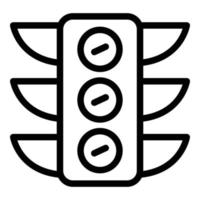 Traffic lights icon, outline style vector