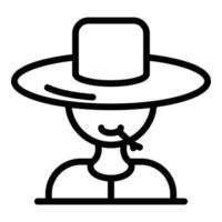 Farmer man icon, outline style vector