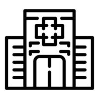 City hospital icon, outline style vector