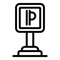 City parking icon, outline style vector