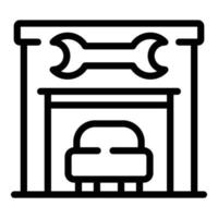 icono de servicio de reparación de automóviles, estilo de esquema vector