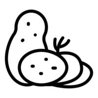 Farm potatoes icon, outline style vector