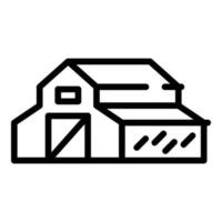 Barn icon, outline style vector