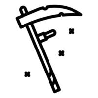 icono de herramienta de granjero, estilo de esquema vector