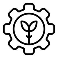 Gear eco system icon, outline style vector