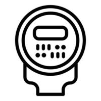 Home consumption counter icon, outline style vector