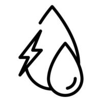 Water drop energy icon, outline style vector