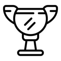 Trophy icon, outline style vector