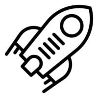 Startup rocket icon, outline style vector
