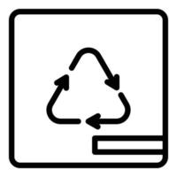 Eco cycle arrows icon, outline style vector