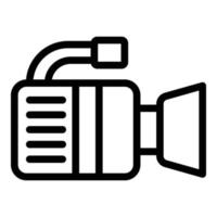 Actual video camera icon, outline style vector