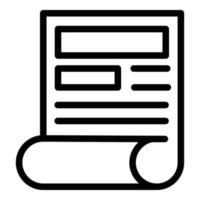 Document actualization icon, outline style vector