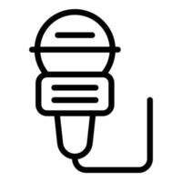 Actual microphone icon, outline style vector