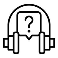 Online audio lesson icon, outline style vector