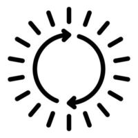 Light energy icon, outline style vector