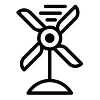 Wind energy icon, outline style vector