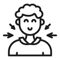 Human hierarchy icon, outline style vector