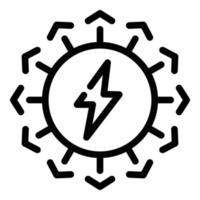 Electricity bio icon, outline style vector