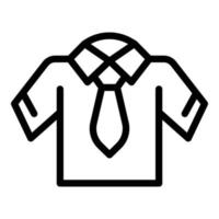 icono de uniforme de camiseta, estilo de esquema vector