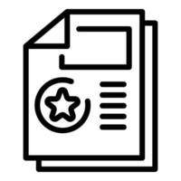 Expertise information icon, outline style vector