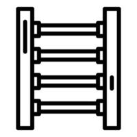 Wall bars icon, outline style vector