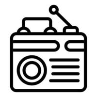 Radio actualization icon, outline style vector