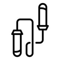 Skipping rope icon, outline style vector