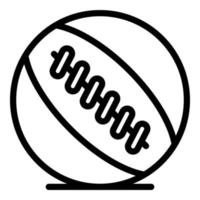 icono de pelota deportiva, estilo de esquema vector