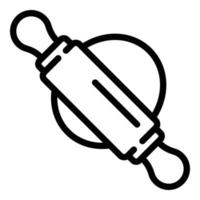 Bakers rolling pin icon, outline style vector