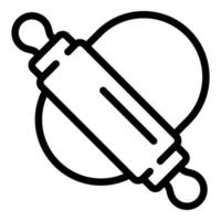 Rolling pin for dough icon, outline style vector