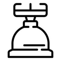 icono de estufa de gas doméstico, estilo de esquema vector