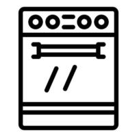 Food gas stove icon, outline style vector