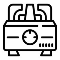 Small gas stove icon, outline style vector