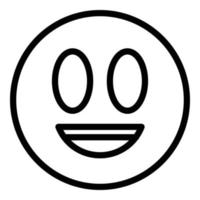 icono de emoji de fiesta, estilo de esquema vector