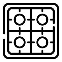 Blaze gas stove icon, outline style vector