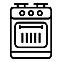 Fire gas stove icon, outline style vector