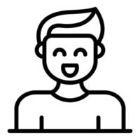 Joke smiling icon, outline style vector